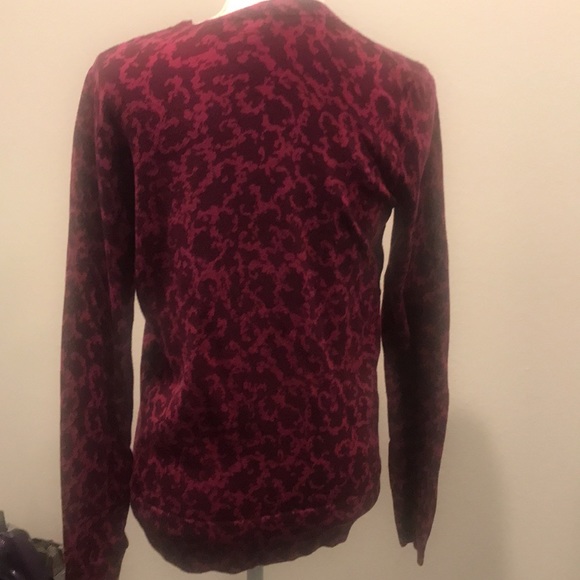 Long Sleeve Sweater Paisley Button Down Sz Med - Picture 4 of 4
